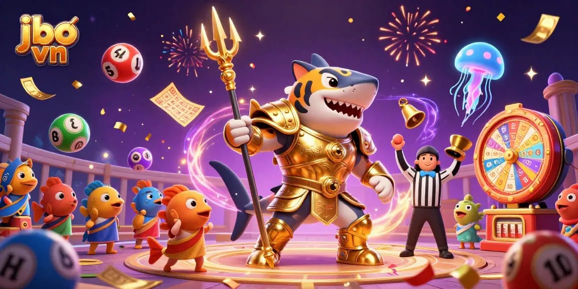 Experience the excitement of jbo vn with vibrant lottery elements and a dynamic underwater scene.