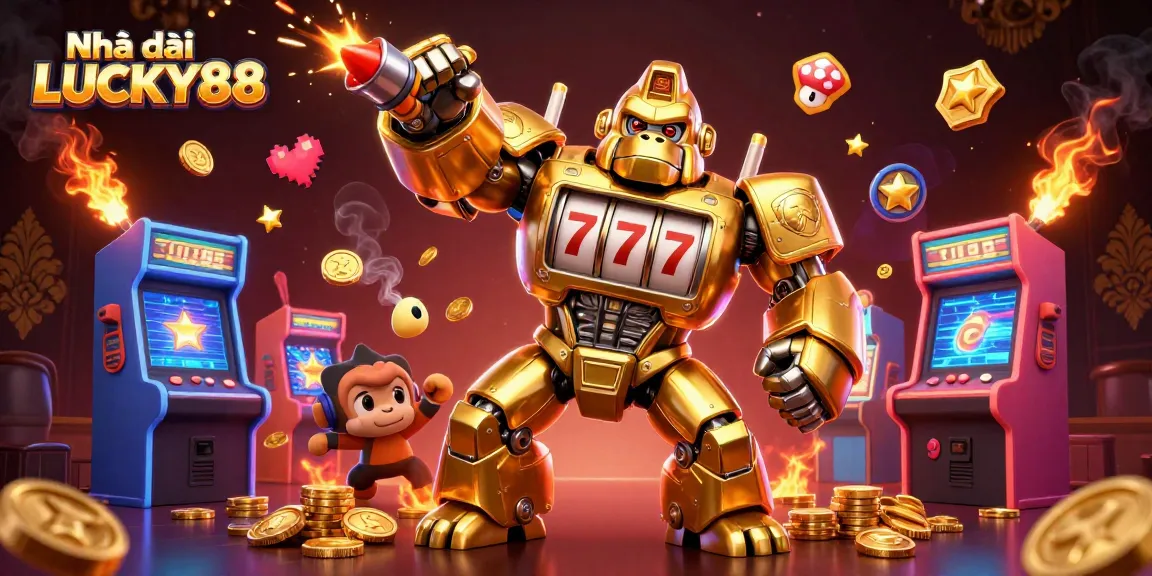 Unleash real winnings at Nhà cái LUCKY88 with this vibrant, animated gaming scene