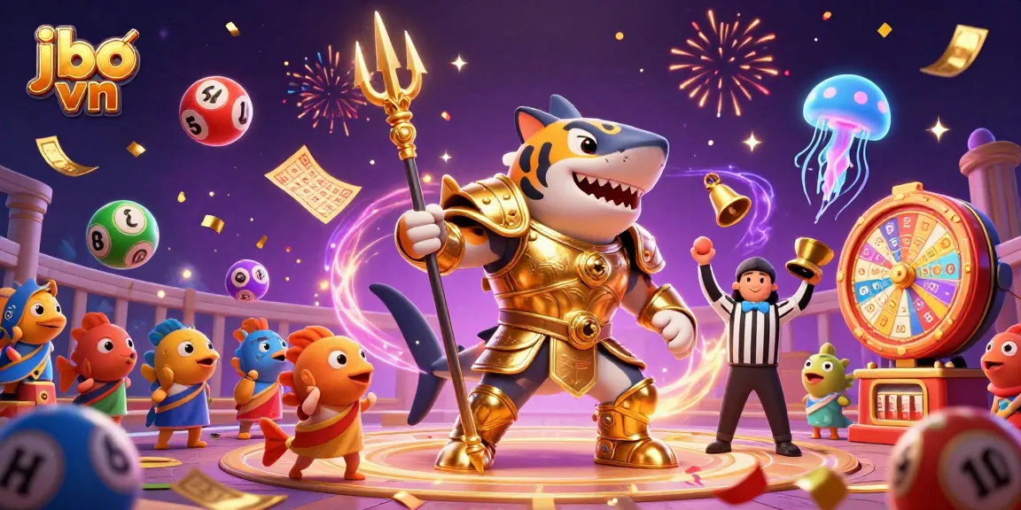 Experience the excitement of jbo vn with vibrant lottery elements and a dynamic underwater scene.