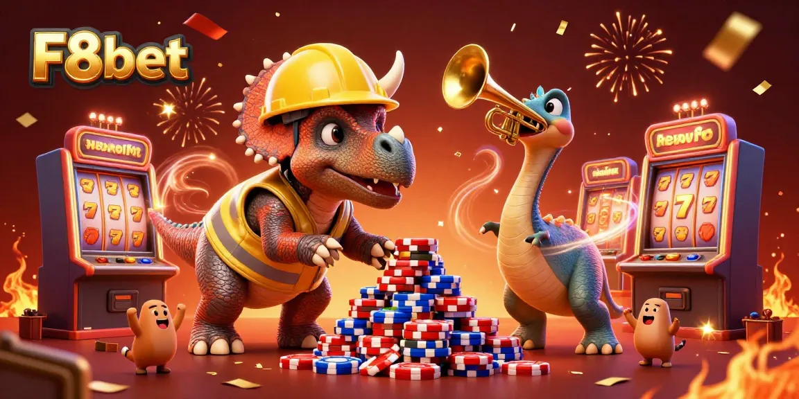 Experience the excitement of F8bet as characters celebrate a jackpot in vivid detail.