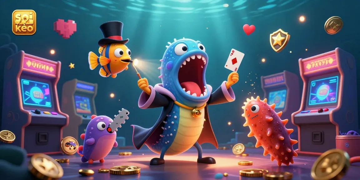 Engage in thrilling soi kèo betting excitement with a vibrant, magical underwater casino scene.