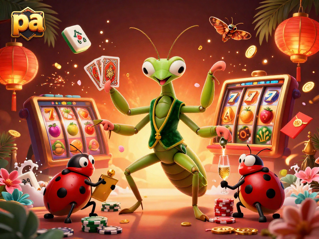 Experience thrilling casino excitement with pa's colorful 3D gambling scene featuring vibrant characters and action