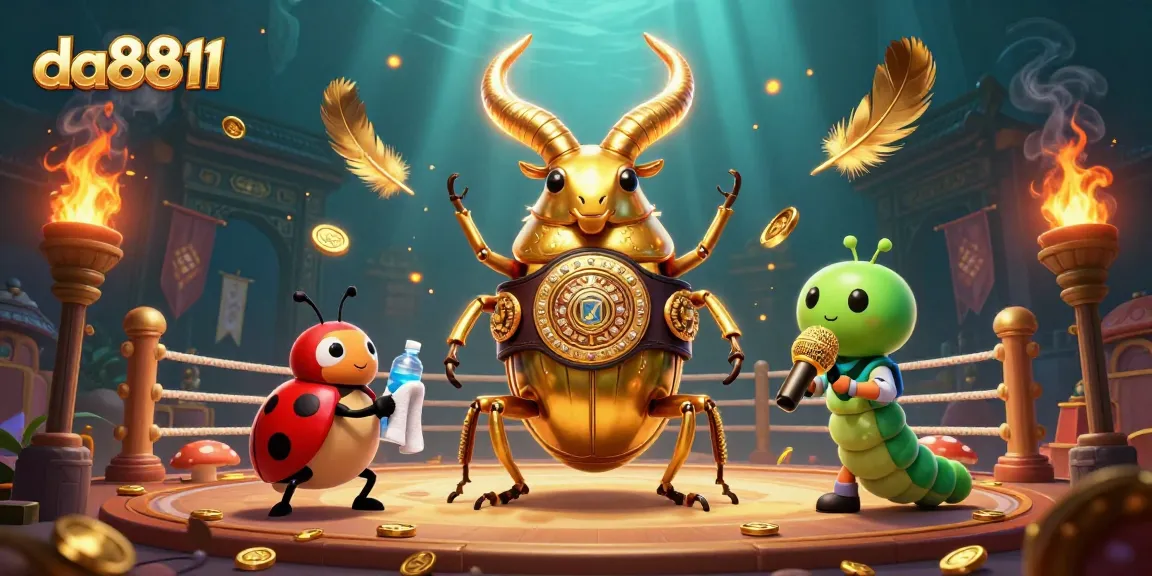 Bet on da8811 with a thrilling 3D boxing scene featuring unique casino characters and vibrant elements.