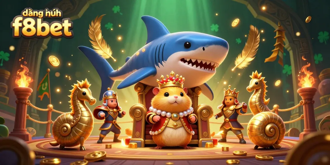 Engage in thrilling experiences with đăng nhập f8bet while surrounded by golden hamster royalty and exotic game elements.