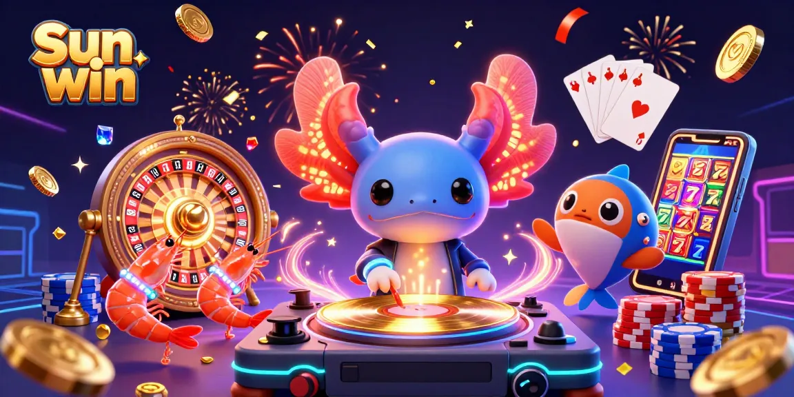 Spin to win at Sun win with vivid 3D casino elements and energetic characters.